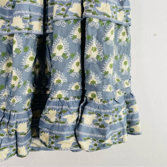 NWT Jen’s Pirate Booty Daydream Blue Green Sky Tiered Mini Skirt Small New - Picture 9 of 10